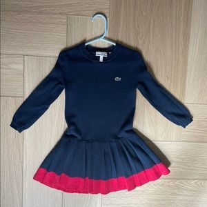 Lacoste navy blue long sleeve dress.
